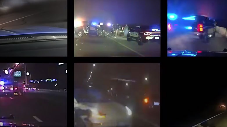 Η στιγμή που αυτοκινούμενο Tesla  καρφώνεται πάνω σε περιπολικό -Μήνυση στην Tesla και όχι στον οδηγό