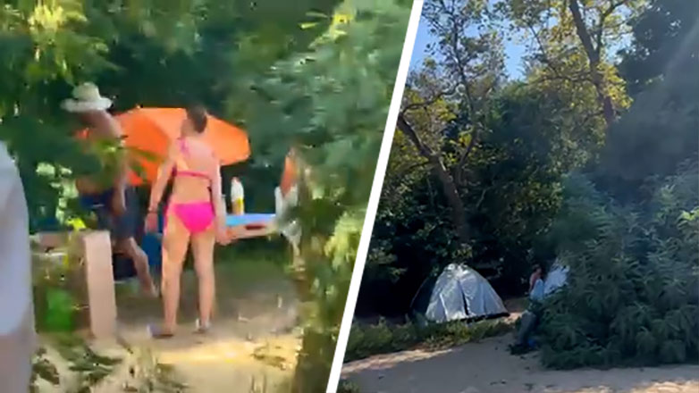 Έκαναν κάμπινγκ στον αρχαιολογικό τόπο της σχολής του Αριστοτέλη