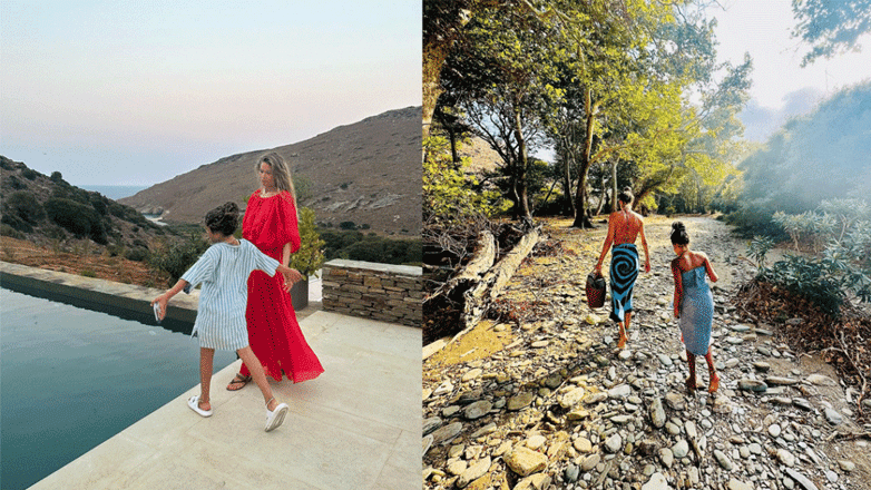 Doutzen Kroes: Διακοπές στη ξενοδοχειακή μονάδα της Ελένης Μενεγάκη και του Μάκη Παντζόπουλού στην Άνδρο