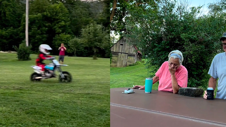 Η γιαγιά μετάνιωσε που πήρε δώρο στον εγγονό της μηχανάκι