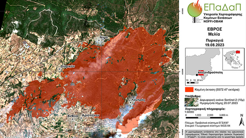 Αλεξανδρούπολη: Μέχρι χθες κάηκαν περισσότερα από 55.000 στρέμματα