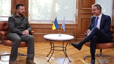 Στο Μέγαρο Μαξίμου ο Πρόεδρος της Ουκρανίας Βολοντίμιρ Ζελένσκι