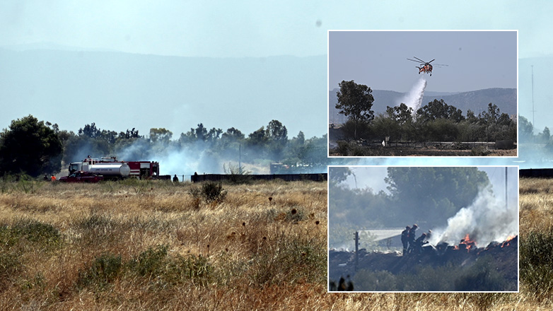 Σε εξέλιξη το μέτωπο της φωτιάς στον Ασπρόπυργο