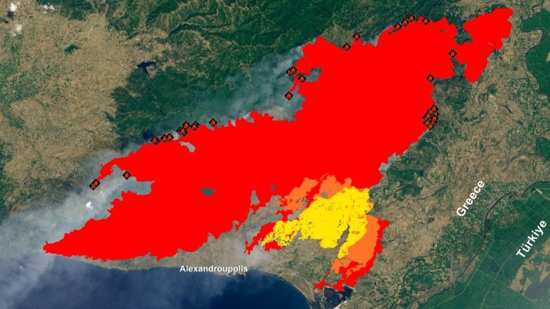 Copernicus: Στην Αλεξανδρούπολη η μεγαλύτερη καμένη έκταση σε ευρωπαϊκό έδαφος εδώ και χρόνια