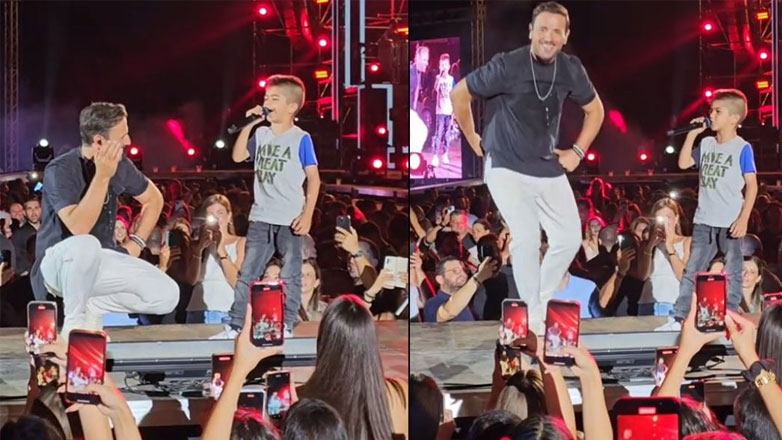 Νίκος Βέρτης: Ανέβηκε στη σκηνή το βαφτιστήρι του και άφησε άφωνο το κοινό με την ερμηνεία του