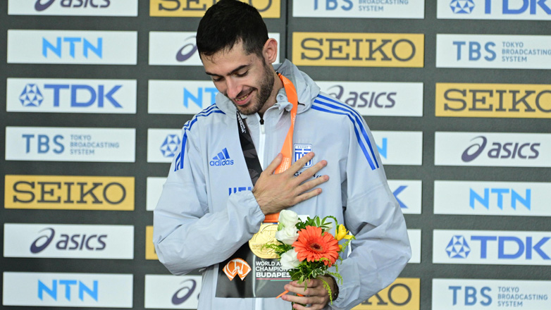 Παγκόσμιο πρωτάθλημα στίβου: Η απονομή του χρυσού μεταλλίου στον Μίλτο Τεντόγλου