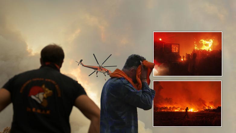 «Πύρινο» μέτωπο 15 χιλιομέτρων απειλεί το Σουφλί