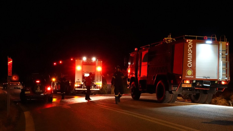 Σε ύφεση η πυρκαγιά στη Λαγκάδα της Χίου