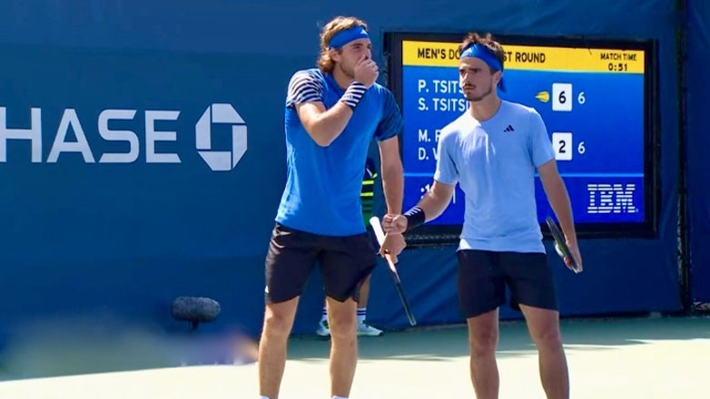 US Open: Δεν μπόρεσαν να κάνουν την υπέρβαση οι Στέφανος και Πέτρος Τσιτσιπάς στο διπλό