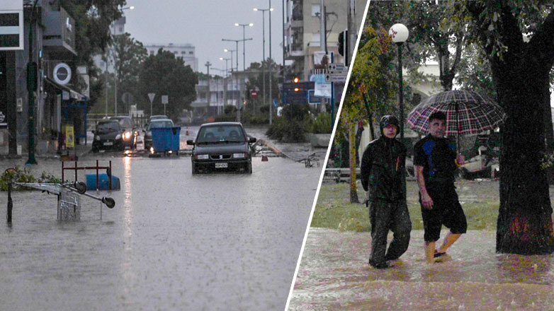 Κακοκαιρία Daniel: Απόκοσμες εικόνες στο κέντρο του Βόλου μέσα από τον φακό της «Ζούγκλας»