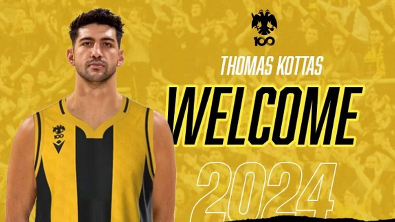 Μπάσκετ: Ανακοίνωσε τον Κώττα η ΑΕΚ