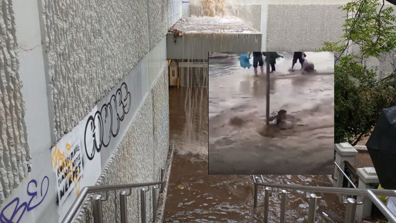 Κακοκαιρία στην Αττική: Προβλήματα σε Μετρό και ΗΣΑΠ – Βίντεο-σοκ από χείμαρρο που παρασέρνει 2 γυναίκες στη Βασ. Σοφίας