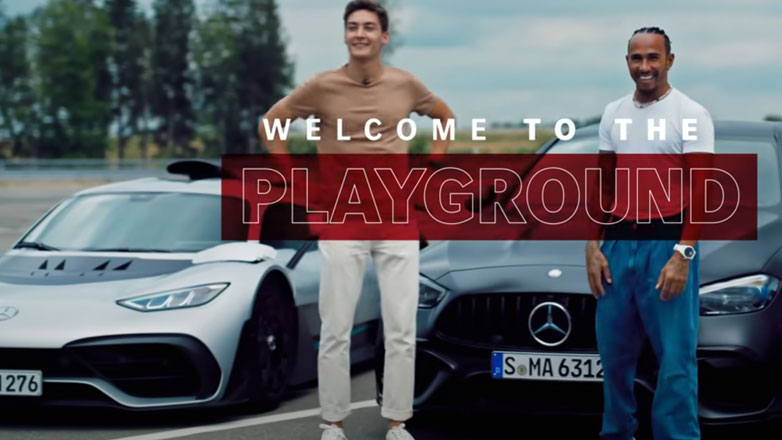 Hamilton και Russell παίζουν στην «παιδική χαρά» της Mercedes