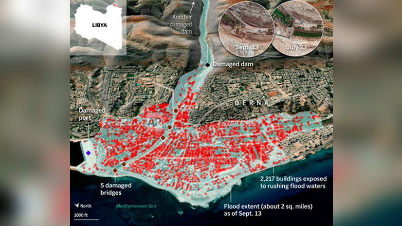 Λιβύη: Στους 11.300 οι επιβεβαιωμένοι νεκροί στην πόλη Ντέρνα