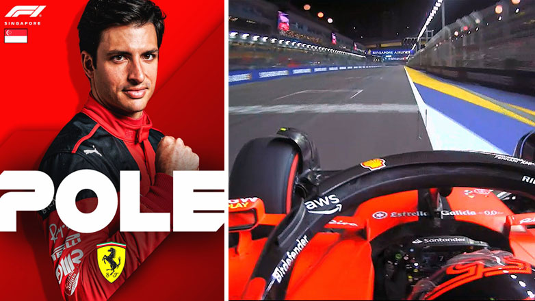 F1 Singapore: O Carlos Sainz κέρδισε την Pole Position και ξεκινάει πρώτος στην πίστα «The Marina Bay Circuit»