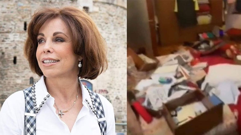 Βούλα Πατουλίδου: Ληστές έκαναν άνω κάτω το σπίτι της στη Θεσσαλονίκη – Οι πρώτες δηλώσεις και το βίντεο