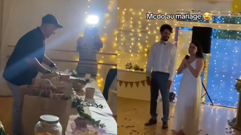 Burger από τα McDonald’s σε γαμήλιο γεύμα