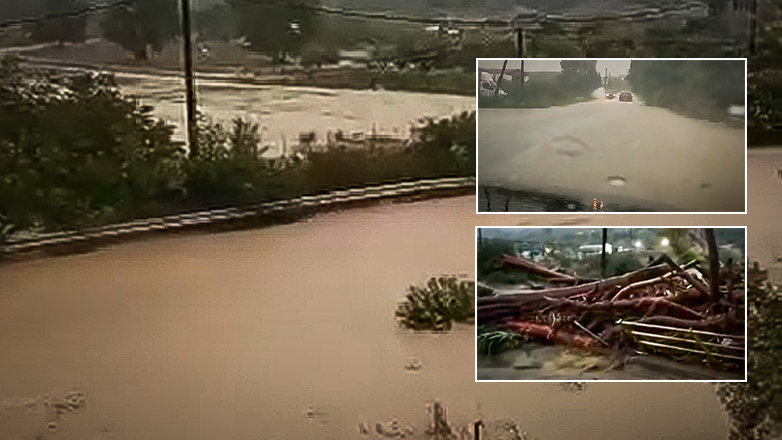 «Ξέσπασε» στην Εύβοια η κακοκαιρία