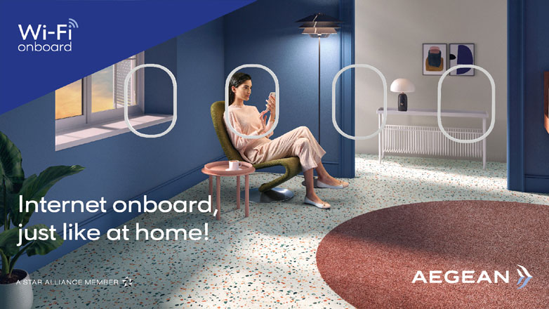 Η AEGEAN διακρίνεται για την υπηρεσία WiFi on Board σε πανευρωπαϊκή έρευνα χρηστών