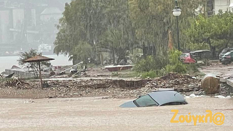 Κακοκαιρία Elias: Το Αισθητικό Πάρκο της Αγριάς στον Βόλο μετά τον κατακλυσμό
