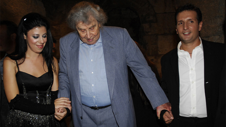 Μίκης Θεοδωράκης, Τατιάνα Παπαγεωργίου, Δημήτρης Μπάσης σε Βυζαντινά Ίχνη 15 χρόνια μετά