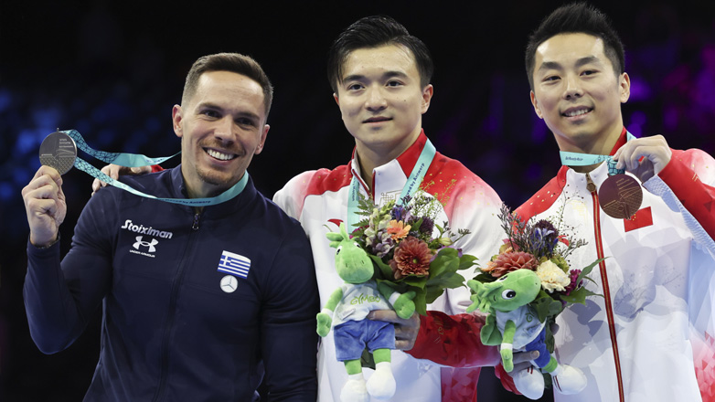 Γυμναστική: Η απονομή του ασημένιου μεταλλίου στον Λευτέρη Πετρούνια!