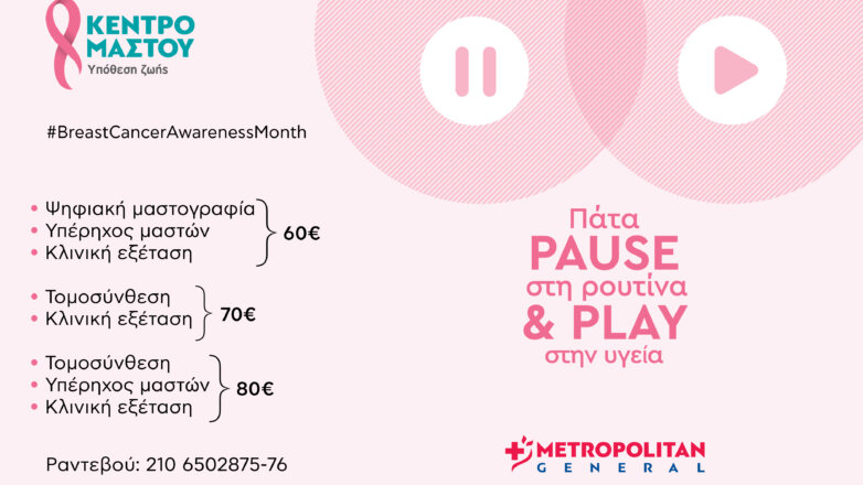 Metropolitan General: Εξετάσεις μαστού σε ειδικές τιμές 