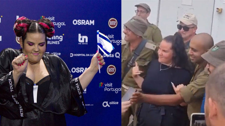Netta: Η νικήτρια της Eurovision του 2018 πηγαίνει φαγητό σε Ισραηλινούς στρατιώτες – Βίντεο