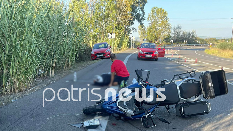 Ηλεία: Σοβαρός τραυματισμός 50χρονου μοτοσικλετιστή σε τροχαίο
