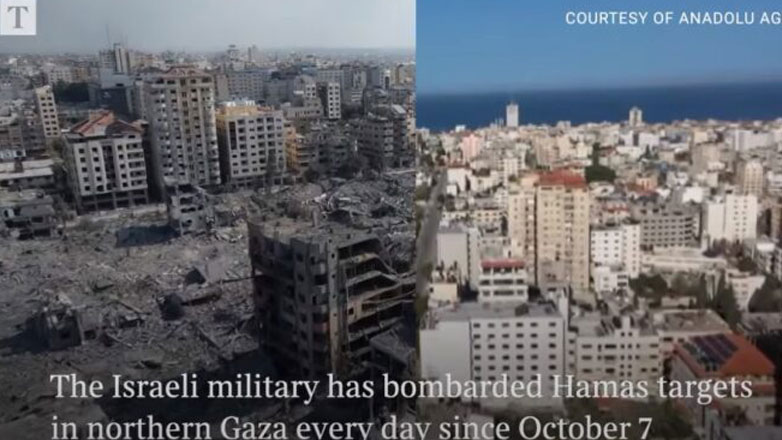 Συγκλονιστικό εναέριο βίντεο: Η Γάζα πριν και μετά τους βομβαρδισμούς