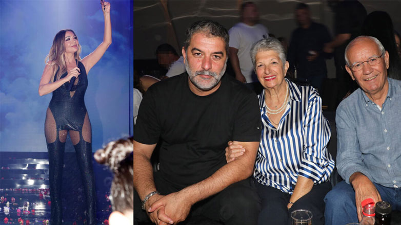 Βασίλης Μπισμπίκης: Στη λαμπερή πρεμιέρα της Δέσποινας Βανδή με τους γονείς του