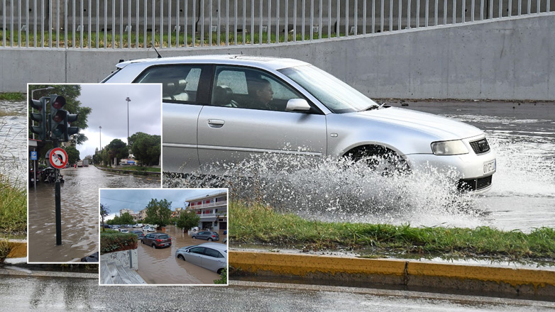 Βούλιαξε η Πάτρα από τη βροχή 