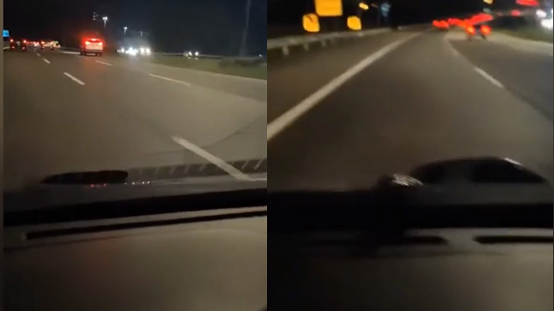 Πύθωνας εμφανίζεται σε παρμπρίζ αυτοκινήτου που κινείται