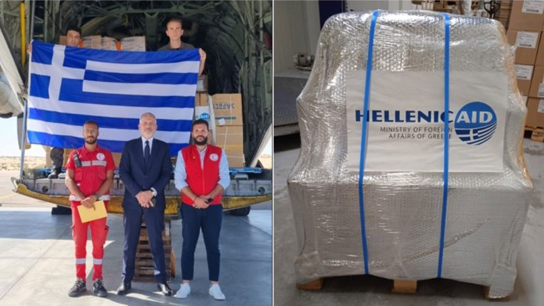 Έφτασε στην Αίγυπτο το φορτίο της ελληνικής ανθρωπιστικής βοήθειας για τους αμάχους της Γάζας