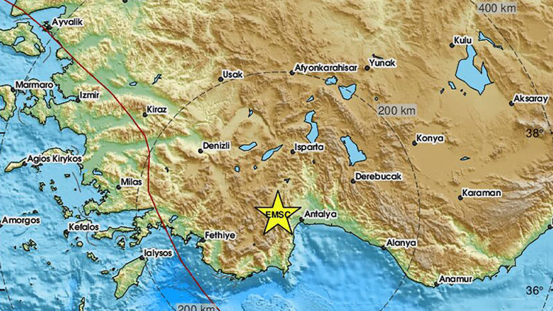 Σεισμός 4,4 Ρίχτερ στην Αττάλεια της Τουρκίας