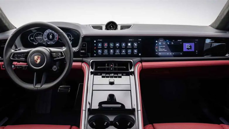 Πραγματικό σινεμά το εσωτερικό της νέας Porsche Panamera με 3 οθόνες μπροστά και μία πίσω