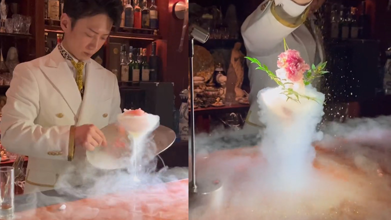 Διάσημος μπάρμαν ετοιμάζει εντυπωσιακά κοκτέιλ