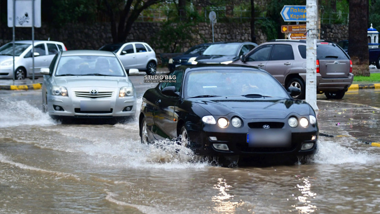 Καταιγίδα στην Αργολίδα με δυνατό αέρα και βροχή – Έπεσαν δέντρα – Πλημμύρισαν δρόμοι