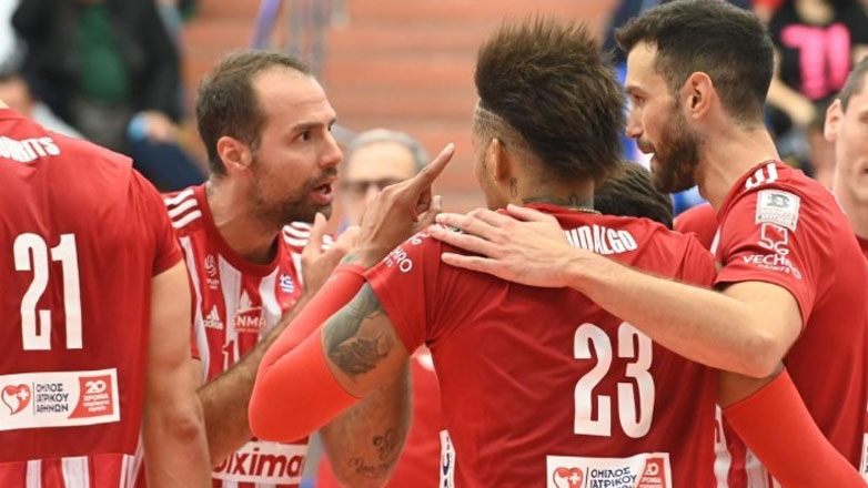 Βόλεϊ: Νίκησε και την Γκαλάτι ο Ολυμπιακός και επιστρέφει στους ομίλους του Champions League