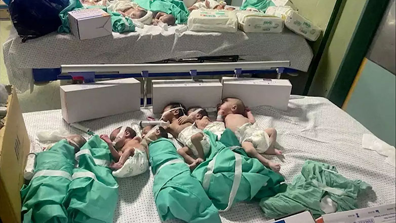 Οι ισραηλινές Ένοπλες Δυνάμεις μεταφέρουν θερμοκοιτίδες για την απομάκρυνση νεογνών από το νοσοκομείο Αλ Σίφα