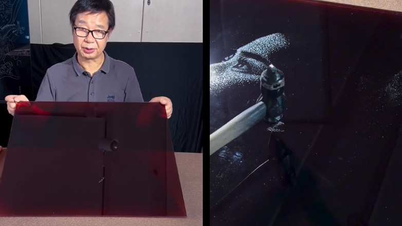 Ζωγραφική με σφυρί πάνω σε γυαλί