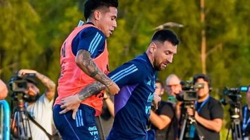 Η ανάρτηση του Ορτέγκα με τον Μέσι από την προπόνηση της Αργεντινής