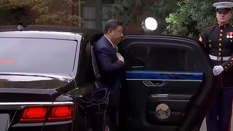 Το αυτοκίνητο του Κινέζου Προέδρου κατά την επίσκεψη του στις Η.Π.Α.