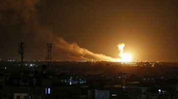 Υλικές ζημιές από τα πυραυλικά πλήγματα του Ισραήλ στα περίχωρα της πρωτεύουσας της Συρίας