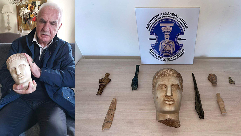 Ο ερευνητής Γιώργος Τσούκαλης έσωσε οχτώ αρχαιότητες