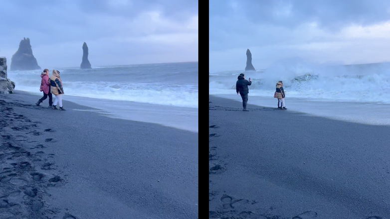 Τουρίστες εναντίον θάλασσας στην Ισλανδία