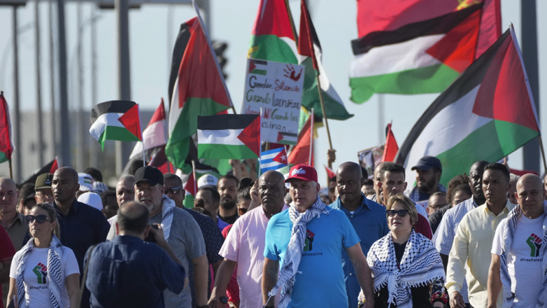 Κούβα: Μεγάλη κινητοποίηση υπέρ των Παλαιστινίων με παρόντα τον αρχηγό του κράτους