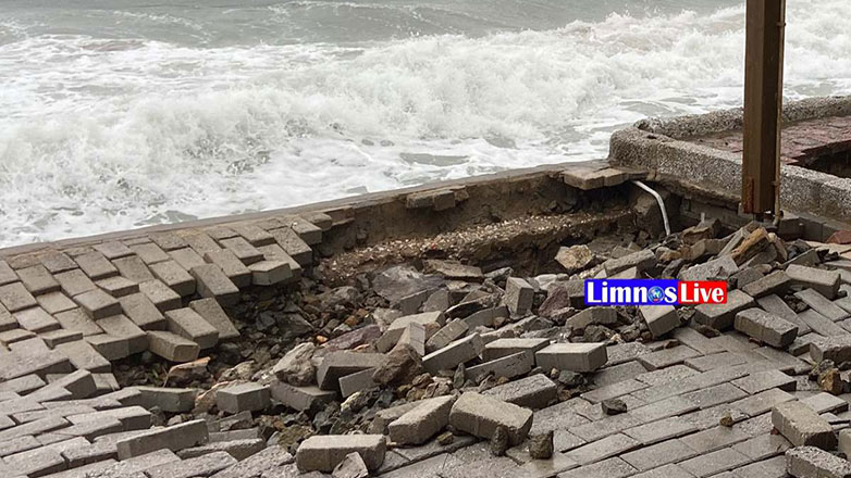 Σαρωτική επέλαση της κακοκαιρίας «Bettina» στη Λήμνο – Τεράστιες ζημιές στη Μύρινα