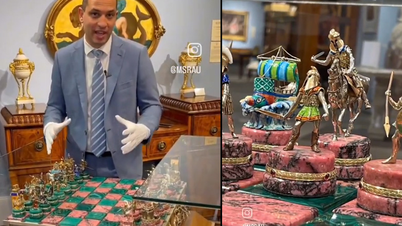 Σκακιέρα απεικονίζει τη μάχη του Μεγάλου Αλέξανδρου και του βασιλιά Δαρείου