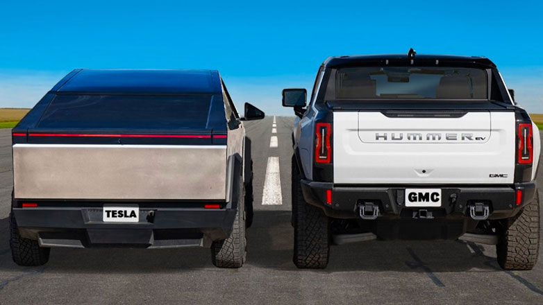 Η μάχη των ηλεκτρικών γιγάντων: Tesla Cybertruck VS GMC Hummer! Ο αγώνας των 1.860 αλόγων και 7 τόνων